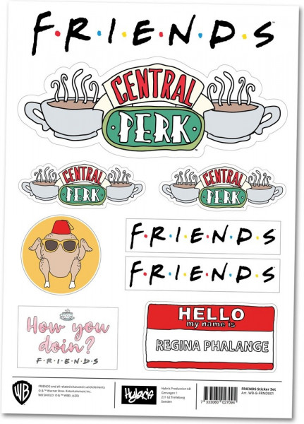 Friends Sticker Set 3-Pack Aufkleber Multicolor