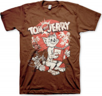 Tom & Jerry Vintage Comic T-Shirt Brown Tom & Jerry Vintage Comic T-Shirt Brown