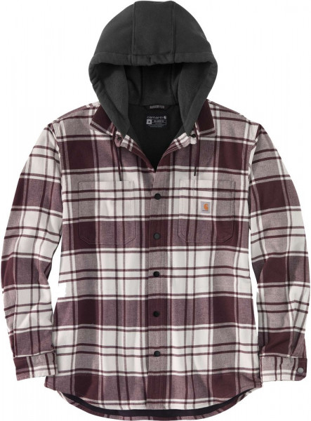 Carhartt Jacke Flannel Fleece Lined Hooded Shirt Jac Malt