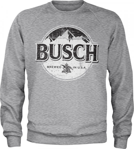 Busch Beer BW Washed Logo Sweatshirt Heather-Grey