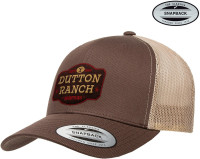 Yellowstone Dutton Ranch Premium Trucker Cap Brown-Khaki Yellowstone Dutton Ranch Premium Trucker Cap Brown-Khaki