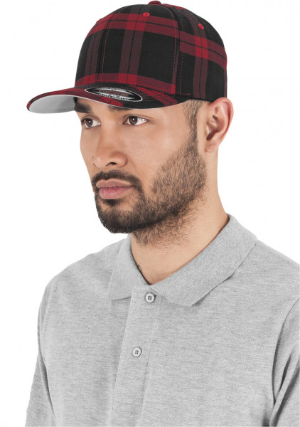 Flexfit Cap Tartan Plaid Black/Red