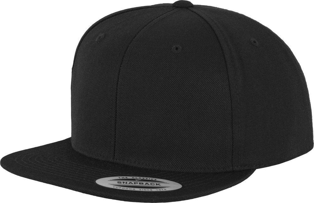 Flexfit Kinder Classic Snapback Schwarz/Schwarz - Herren / Unisex