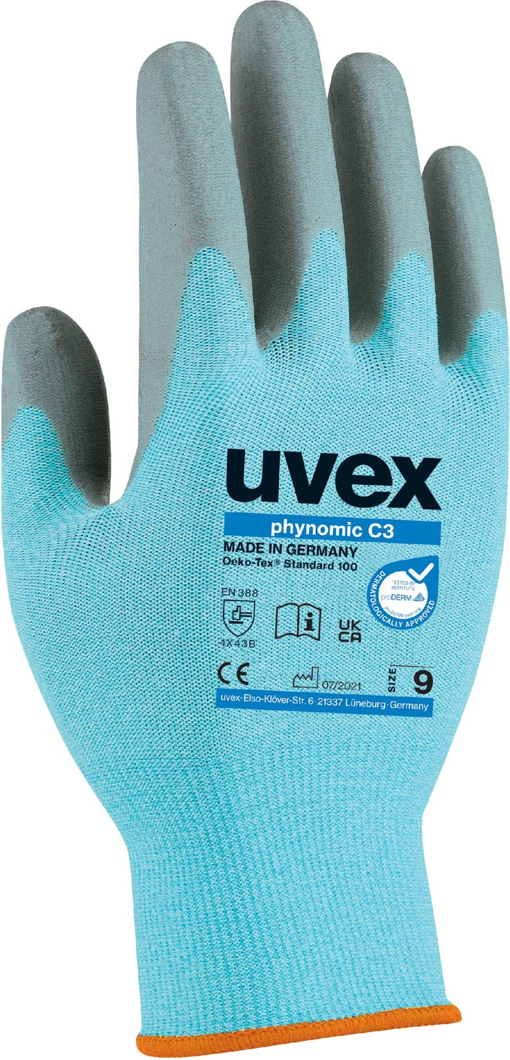Uvex Schutzhandschuhe Phynomic C3 60080 (60080) 10 Paar - Herren / Unisex