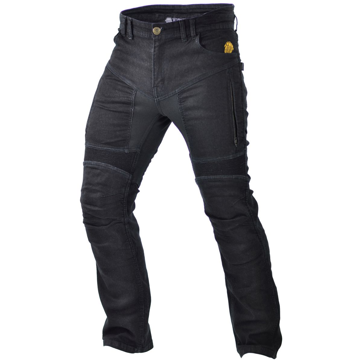Motorrad Jeans-Hose Mit Schutzfutter – Schwarz, Aus Denim Und Kevlar, CE-geprüft