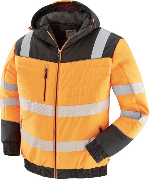 Terrax Workwear Warnschutz-Blouson Orange/Schwarz/Natur