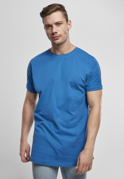 Urban Classics T-Shirt Long Shaped Turnup Tee Sporty Blue