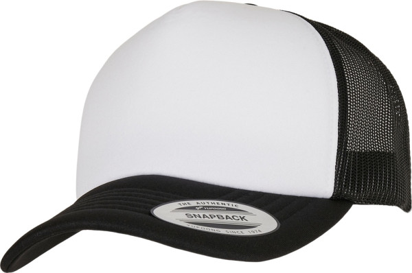 Flexfit YP Classics Curved Foam Trucker Cap White Front 6320W