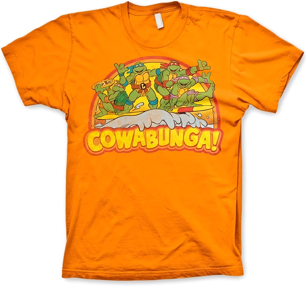 Teenage Mutant Ninja Turtles TMNT Cowabunga T-Shirt Orange - Herren / Unisex