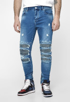 Cayler & Sons Trousers ALLDD Inverted Biker Ian Denim Pants Mid Blue