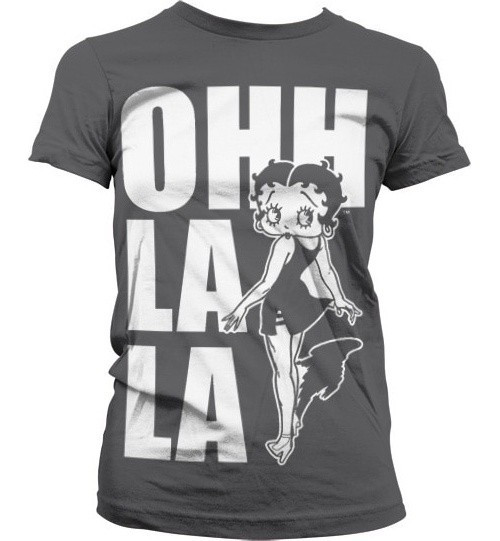 Betty Boop Ohh La La Girly T-Shirt Damen Dark-Grey