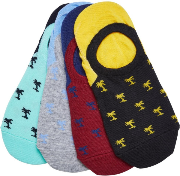 Urban Classics Reccyled Yarn Invisbile Palmtree Socks 4-Pack Multicolor