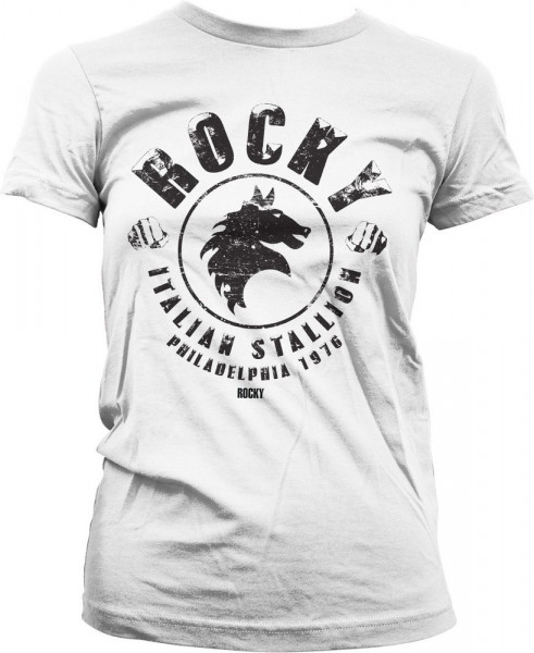 Rocky Italian Stallion Girly Tee Damen T-Shirt White