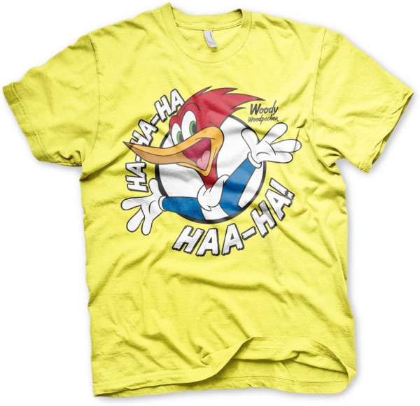 Woody Woodpecker HaHaHa T-Shirt Yellow