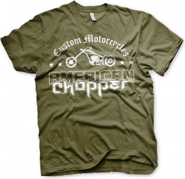 American Chopper Washed Logo T-Shirt Olive