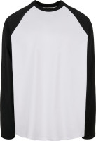 Urban Classics Organic Oversized Raglan Longsleeve White/Black Urban Classics Organic Oversized Raglan Longsleeve White/Black