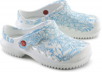 Schu'zz Schuzz Damen Clog Berufsschuhe PROTEC Femme imprimé Mandala bleu / Blau Schu'zz Schuzz Damen Clog Berufsschuhe PROTEC Femme imprimé Mandala bleu / Blau
