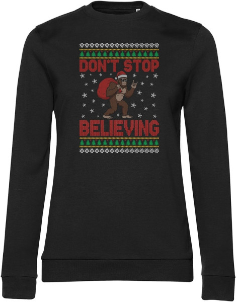 Hybris Damen Pullover Christmas Bigfoot Pattern Girly Sweatshirt SH-53-16165