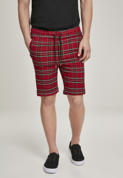 Urban Classics Shorts Checker Shorts Red/Black