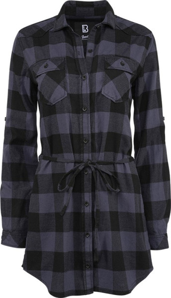Brandit Damen Kleid Ladies Longshirt Lucy Black/Grey