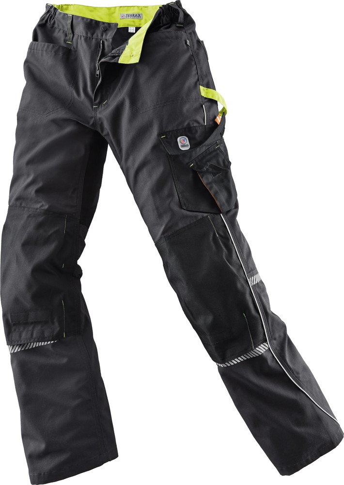 Terrax Workwear Bundhose Schwarz/Limette - Herren / Unisex