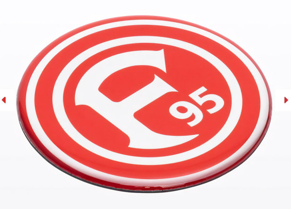 Fortuna Düsseldorf Logo Magnet Fussball Rot/Weiß