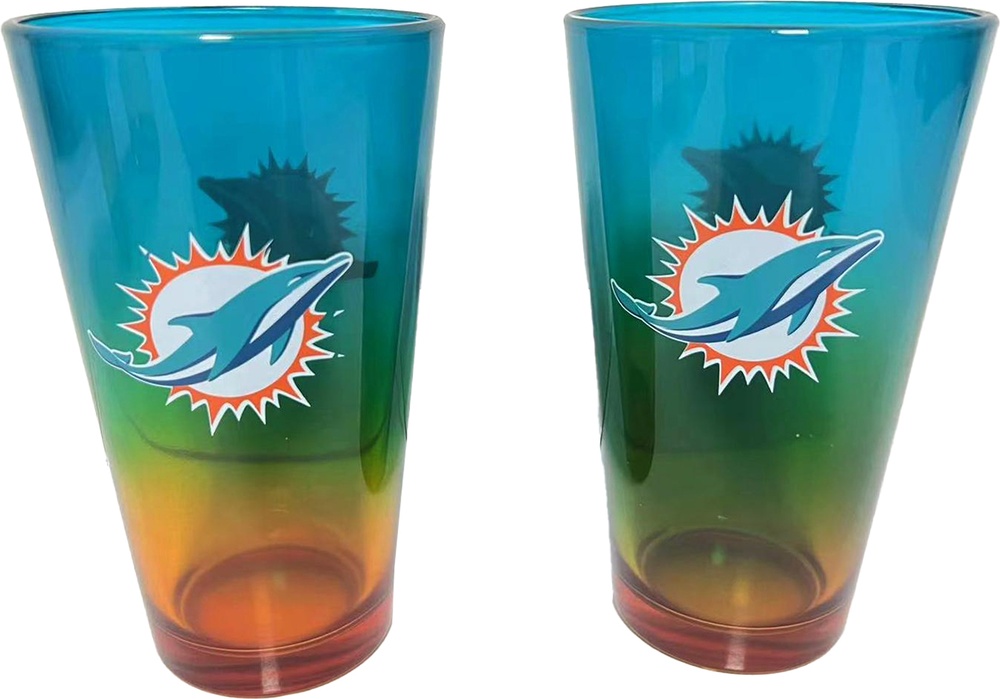 Miami Dolphins Pint Glass Set 3023443-16 oz./475 ml - Herren / Unisex
