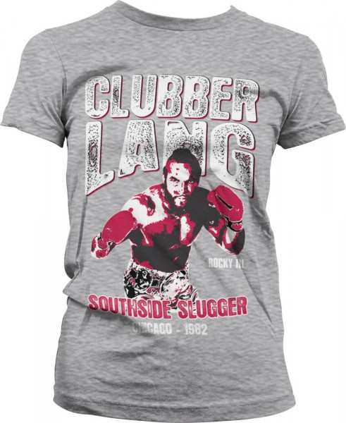 Rocky III Clubber Lang Girly Tee Damen T-Shirt Heather-Grey