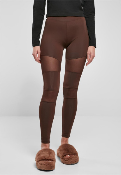 Urban Classics Damen Ladies Tech Mesh Leggings Brown