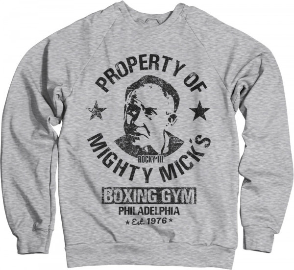 Rocky III Mighty Mick's Gym Sweatshirt Heather-Grey