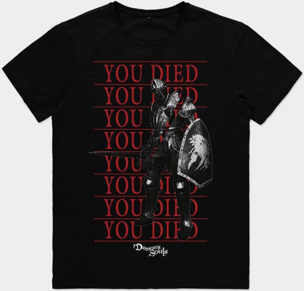 Demon's Souls - You Died Knight - Men's Short Sleeve T-Shirt Black