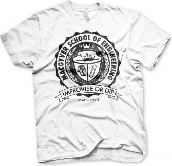 MacGyver School Of Engineering T-Shirt White