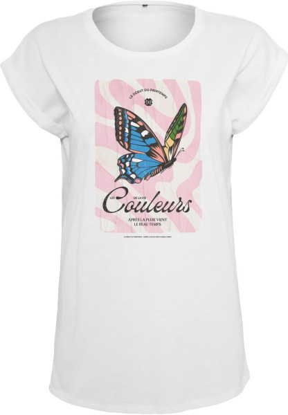 Mister Tee Damen T-Shirt Ladies Couleurs Tee White