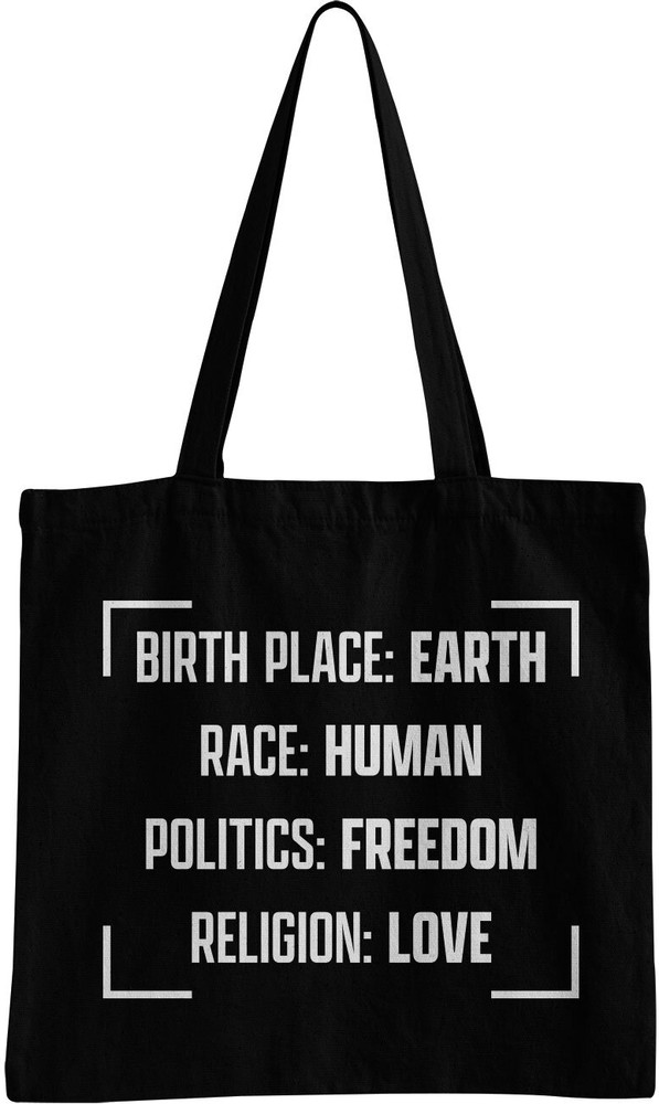 Hybris Birthplace Earth Tote Bag Tragetasche Schwarz - Herren / Unisex