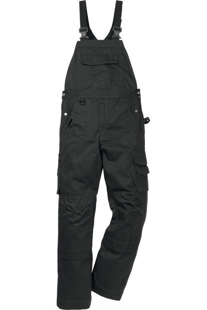 Kansas Icon One Baumwoll-Latzhose 1112 KC, mit Knietaschen Schwarz - Herren / Unisex