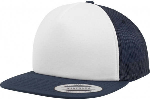 Flexfit Cap Foam Trucker with White Front Nvy/White/Nvy