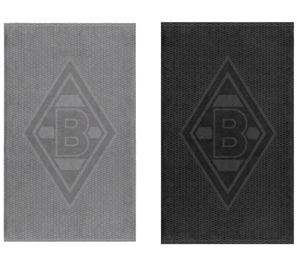 Borussia Mönchengladbach Gästehandtuch Set „grey“ Fussball Grau-30x50cm, 500gsm