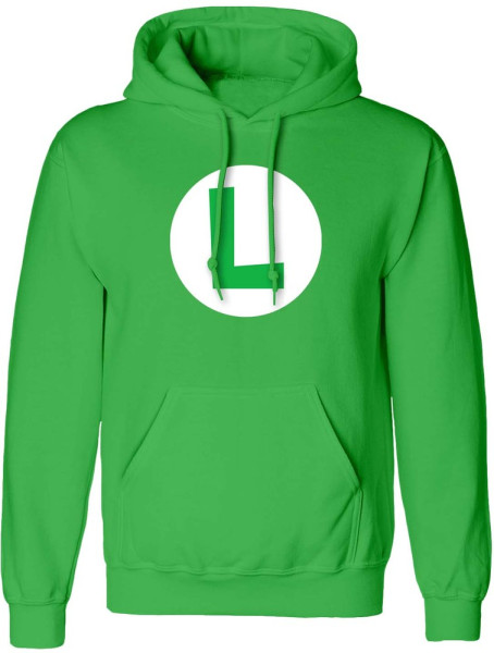 Nintendo Super Mario - Luigi Badge (Pullover) Hoodie Green