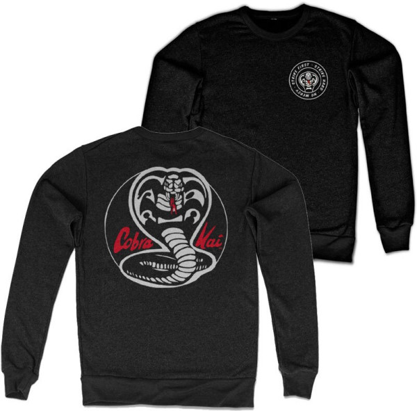 Cobra Kai White Patches Sweatshirt Black