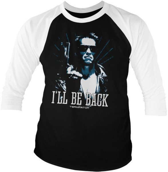 Terminator I'Ll Be Back - Duotone Baseball 3/4 Sleve Longsleeves White/Black