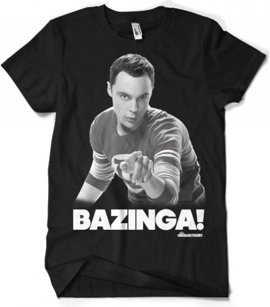 The Big Bang Theory Sheldon Says Bazinga! T-Shirt Black