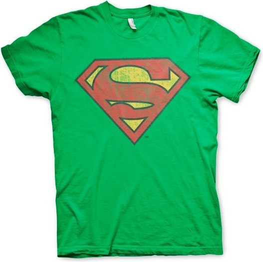Superman Washed Shield T-Shirt Green