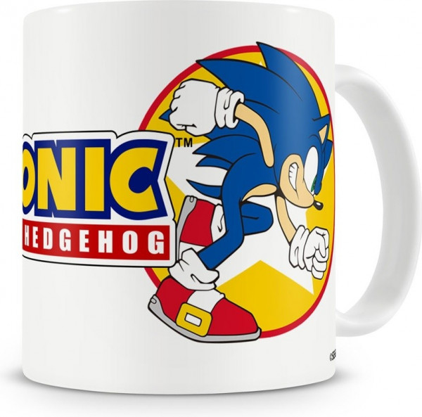 Sonic The Hedgehog Fast Sonic Coffee Mug Kaffeebecher White