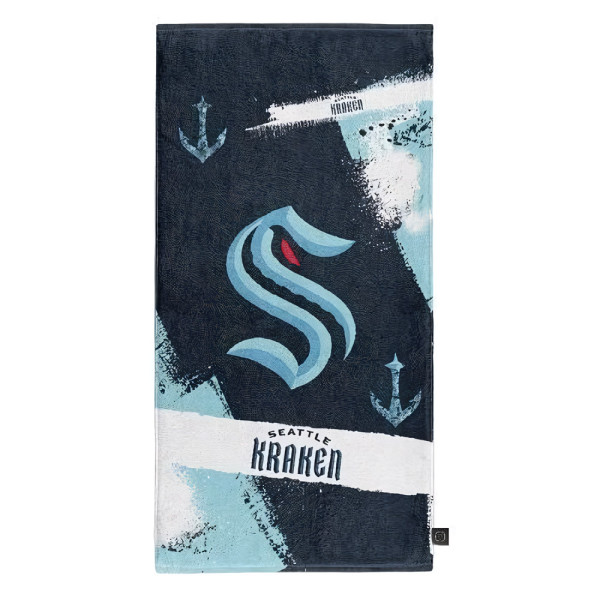 Seattle Kraken Strandtuch Spray Eishockey Blau