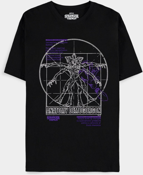 Stranger Things - Anatomy Demogorgon Men's Short Sleeved T-shirt Black