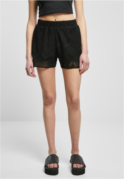 Urban Classics Damen Ladies Crochet Lace Resort Shorts