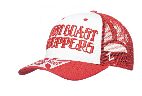 WCC West Coast Choppers Cap Round Snapback Trucker Red