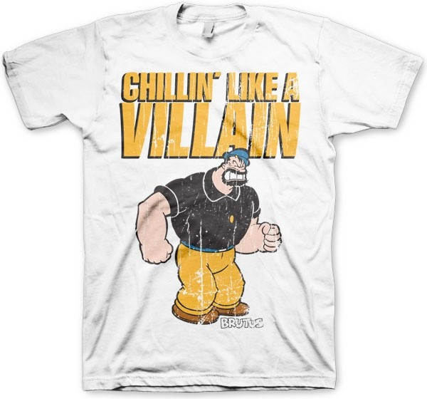 Popeye Chillin'Like A Villain T-Shirt White