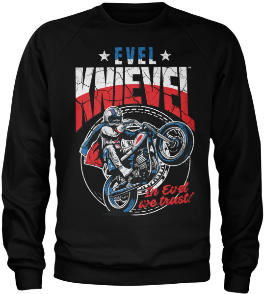 Evel Knievel Wheelie Sweatshirt Black