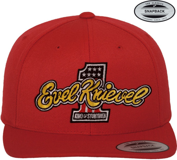 Evel Knievel King Of Stuntmen Premium Snapback Cap Red